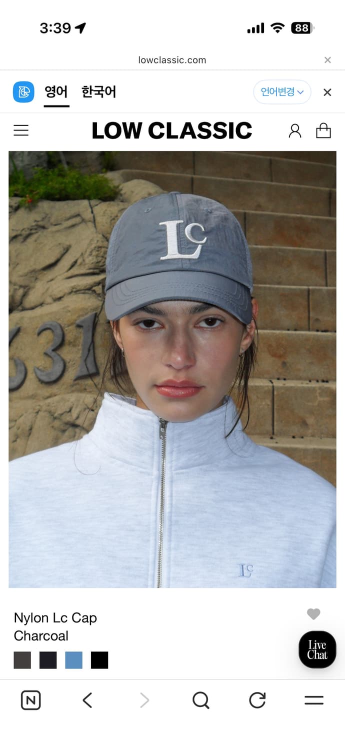 【새상품】🧢 로우클래식 Nylon Lc Cap Charcoal 상품이미지1