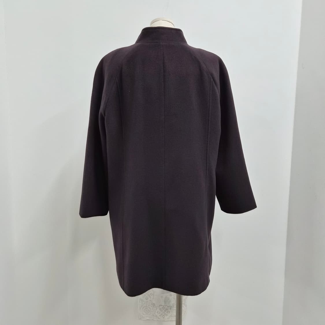 Leilian 캐시미어100 하이넥 클래식 코트 상품이미지3