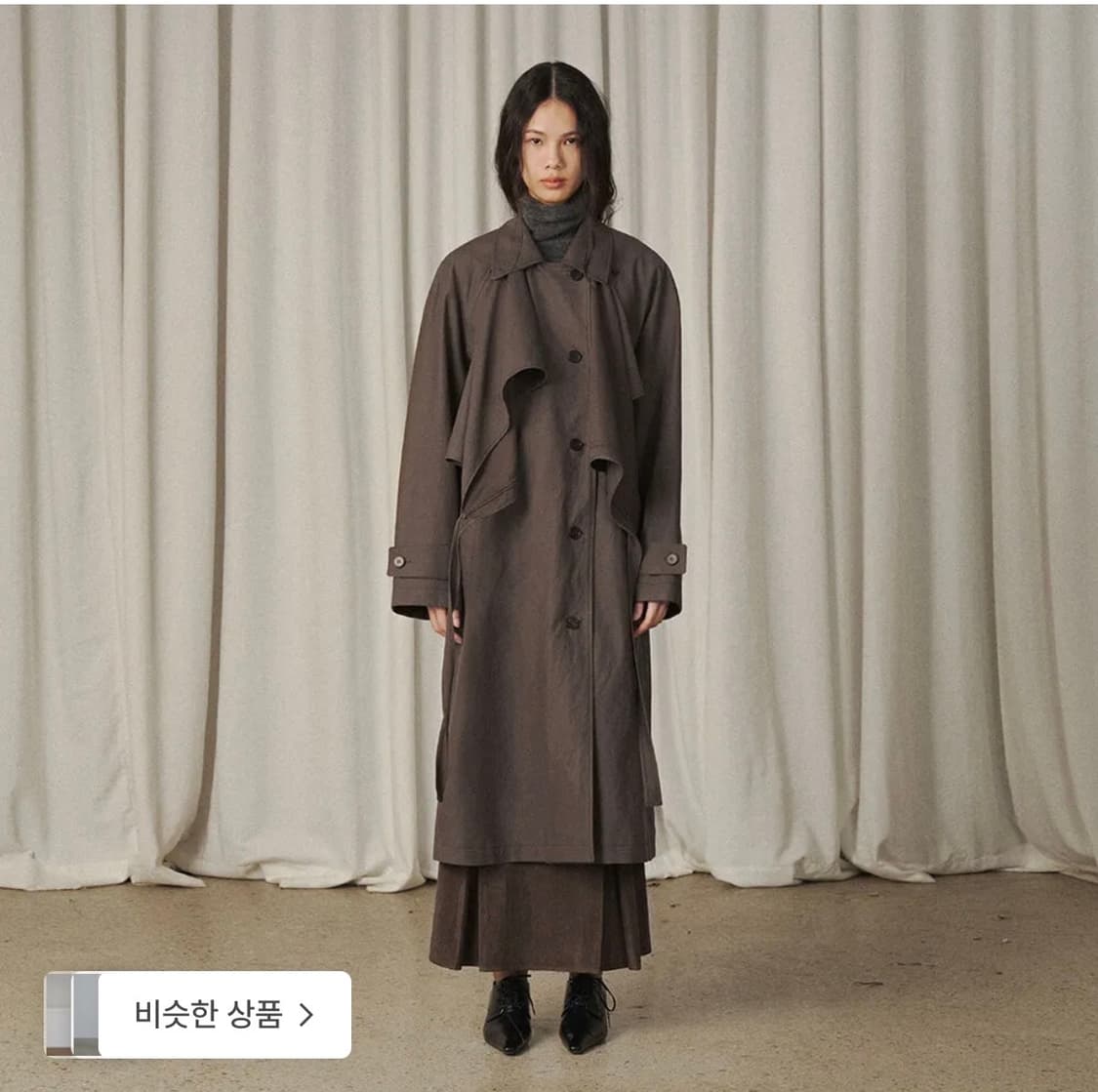 [새상품] 베르소 드레이프 트렌치 코트 상품이미지1