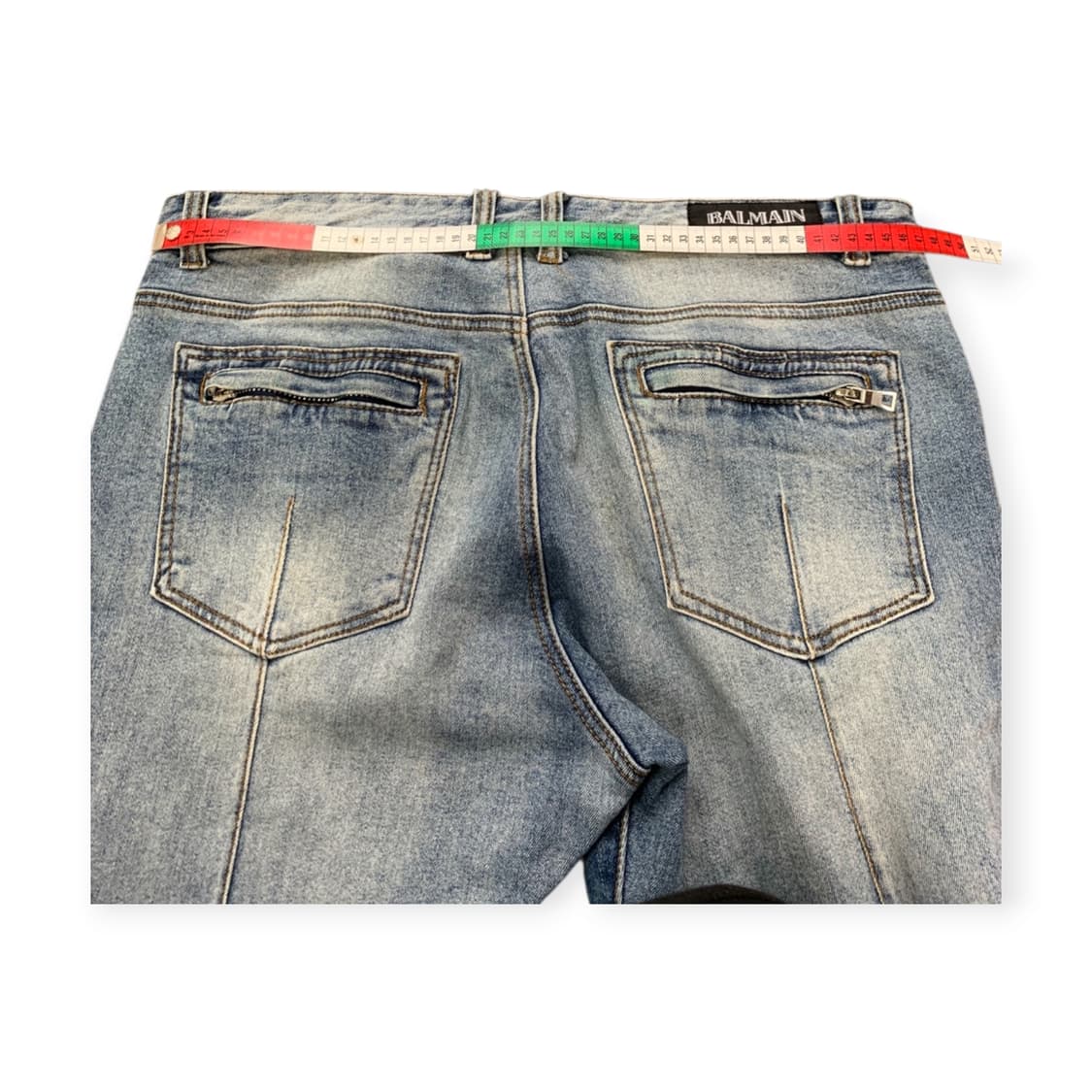 36)발망 워싱 데님 청바지 라이트블루 아이스진 데님팬츠 상품이미지5