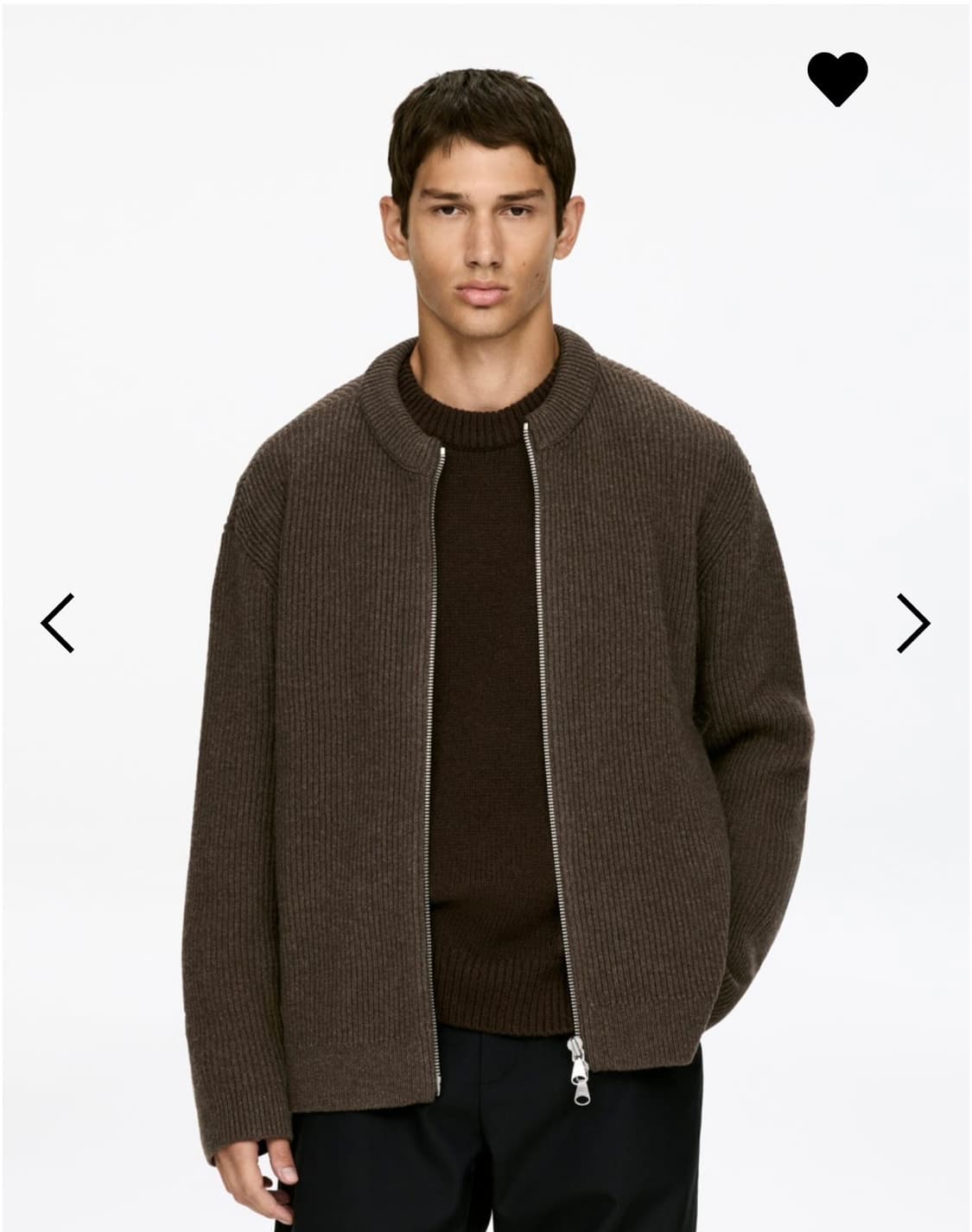 아르켓 남성 나티바 울 투웨이 지퍼 가디건 L 새상품 상품이미지2