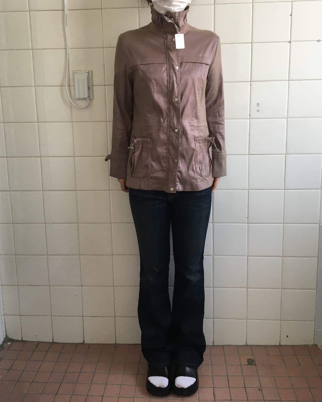 Glossy high neck jacket 상품이미지6