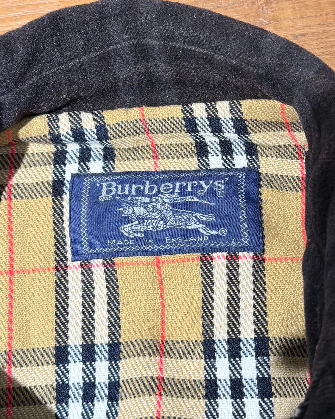 버버리 다크브라운 90s 크레스트 로고 블루종 자켓 상품이미지8
