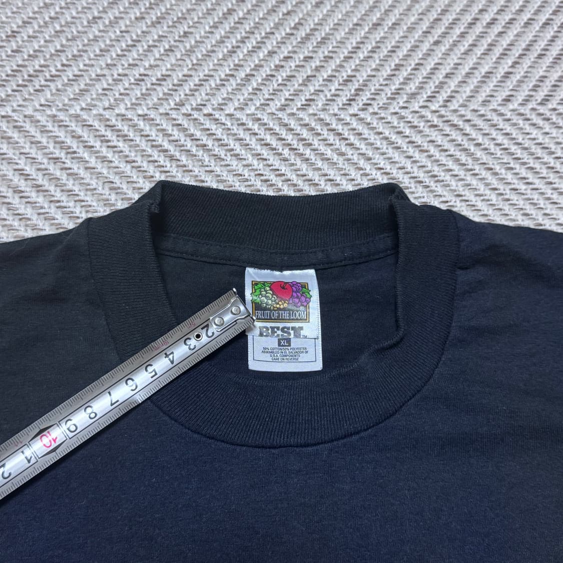 (XL) 90s 빈티지 DARE 블랙 티셔츠 후룻 상품이미지4