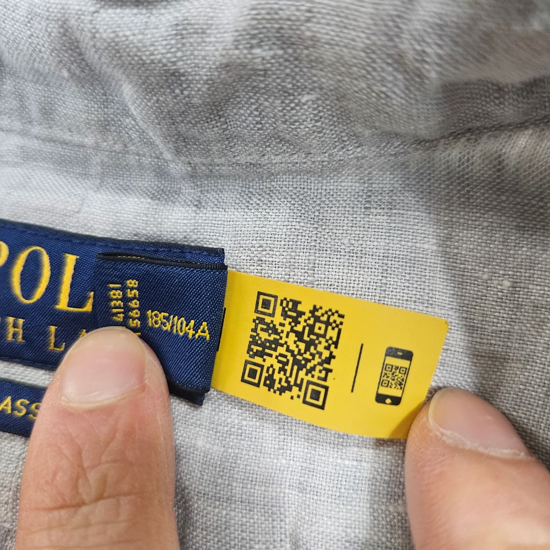 폴로 랄프 로렌 신형 QR 린넨 셔츠 XL 상품이미지3