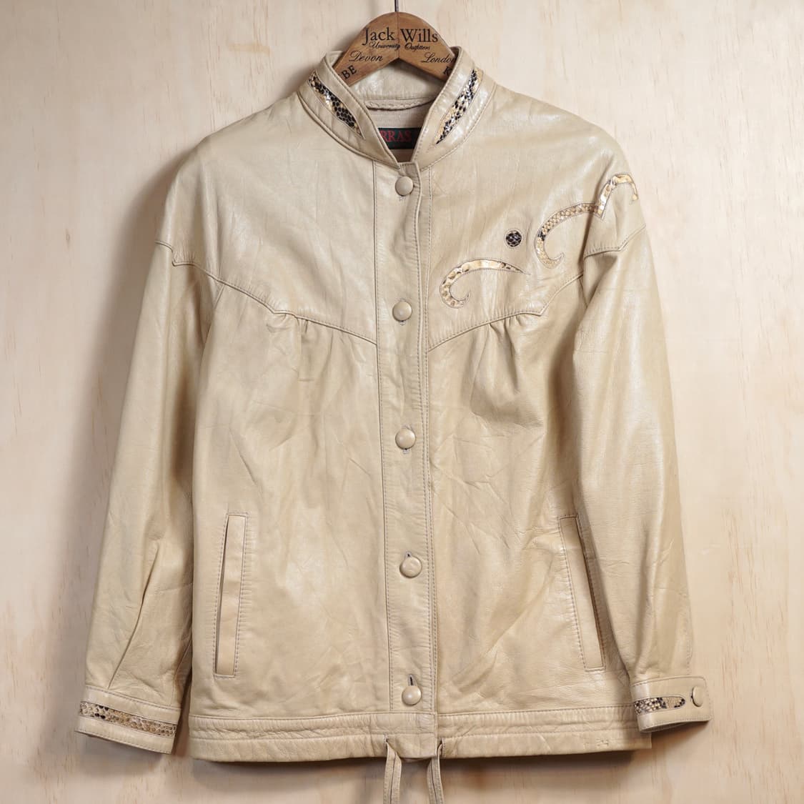 Torras 90s 스페인 램스킨 & 파이톤 레더자켓 상품이미지1