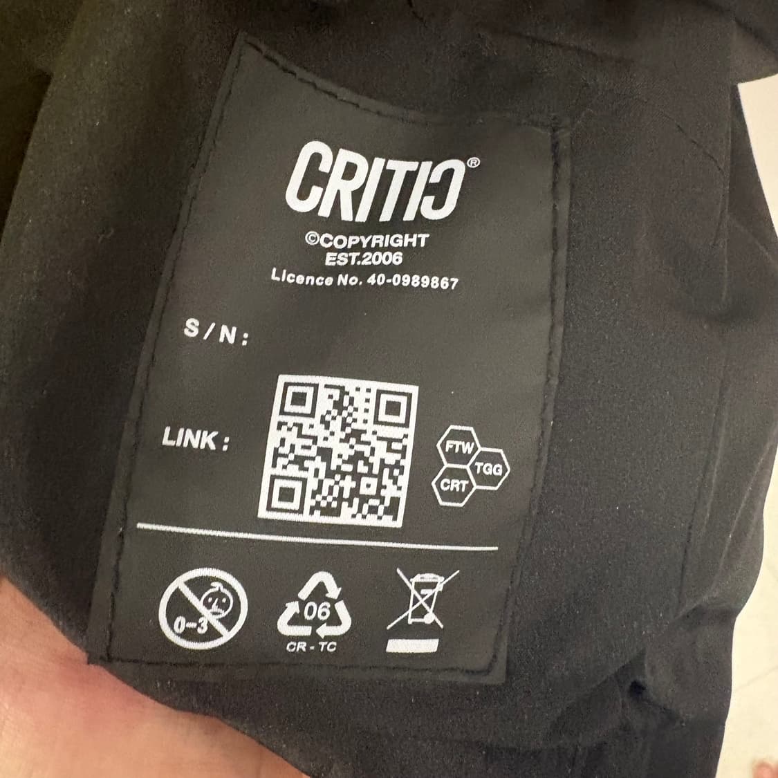 크리틱 블랙/옐로우 바람막이 자켓 M 상품이미지7