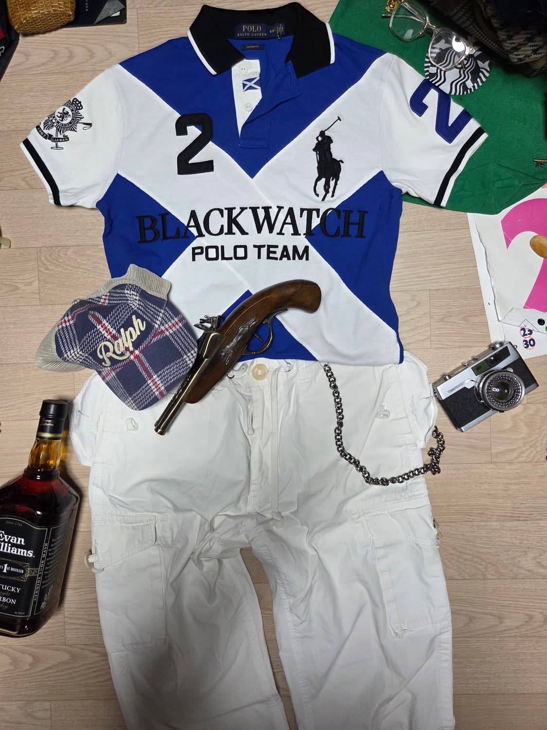 (화보촬영용 1회 착용) POLO RALPH LAUREN 카라티 반팔 티 상품이미지3