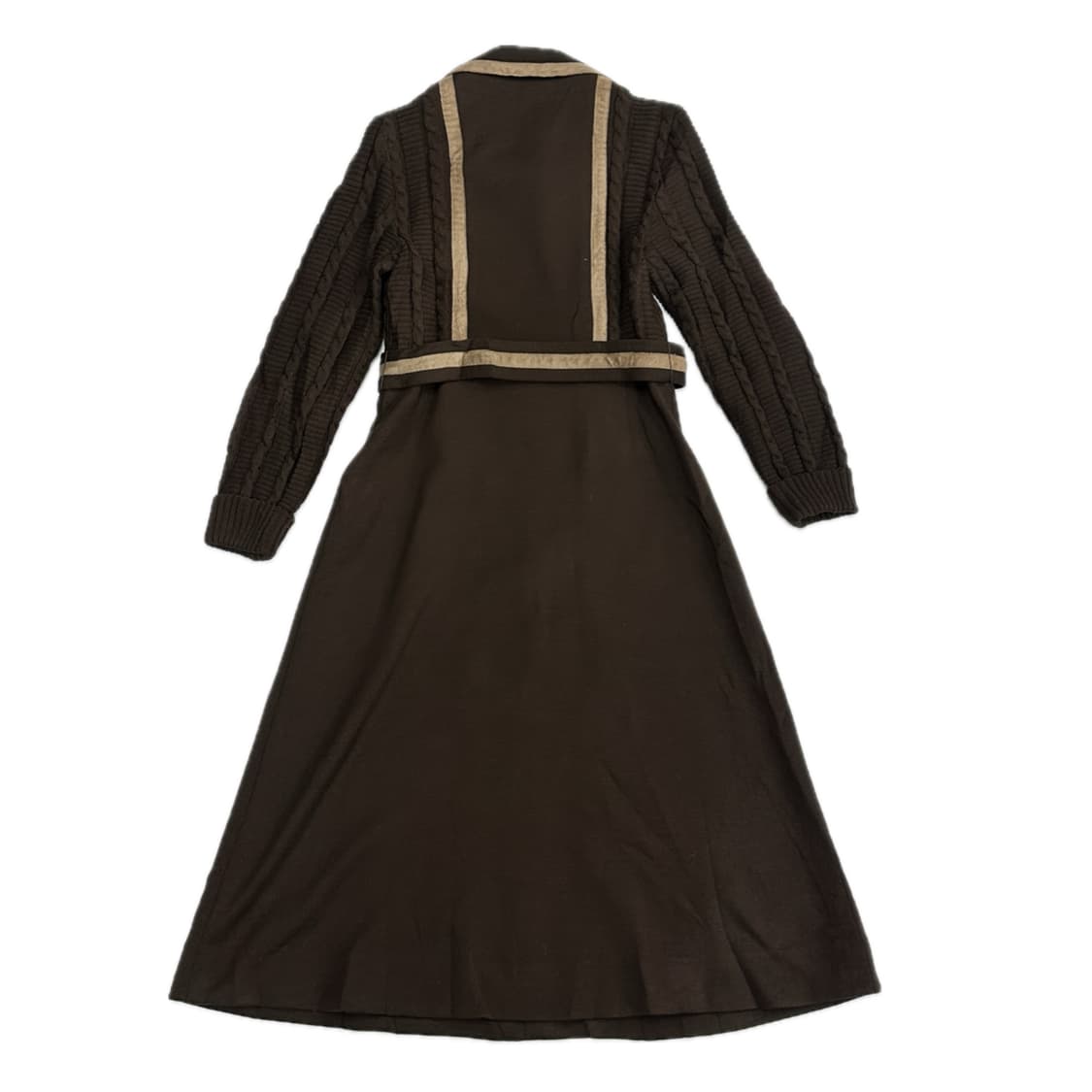 🤎슈슈룬 쇼콜라깔 롱 원피스🤎 브라운 니트 양산형 마계 라떼갸루 고딕 상품이미지2