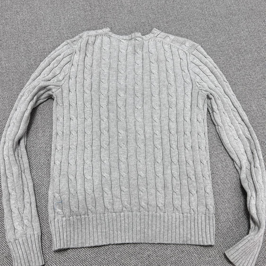 폴로 우먼스 그레이 코튼 케이블니트(S) 상품이미지6