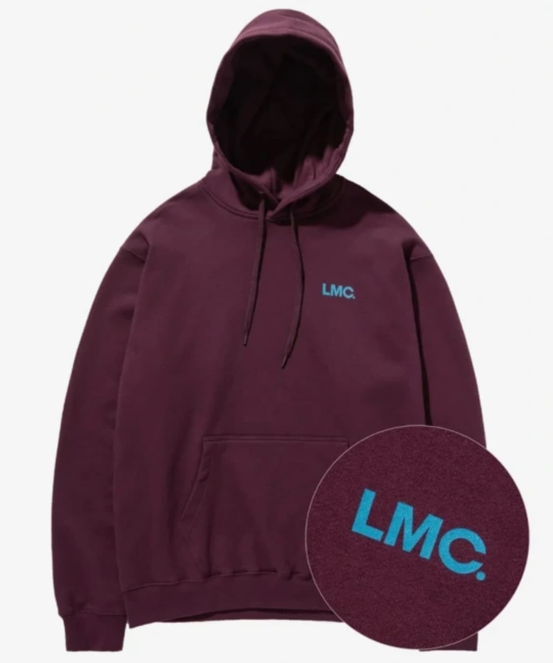 LMC 버건디 후드티 XL 판매 상품이미지1