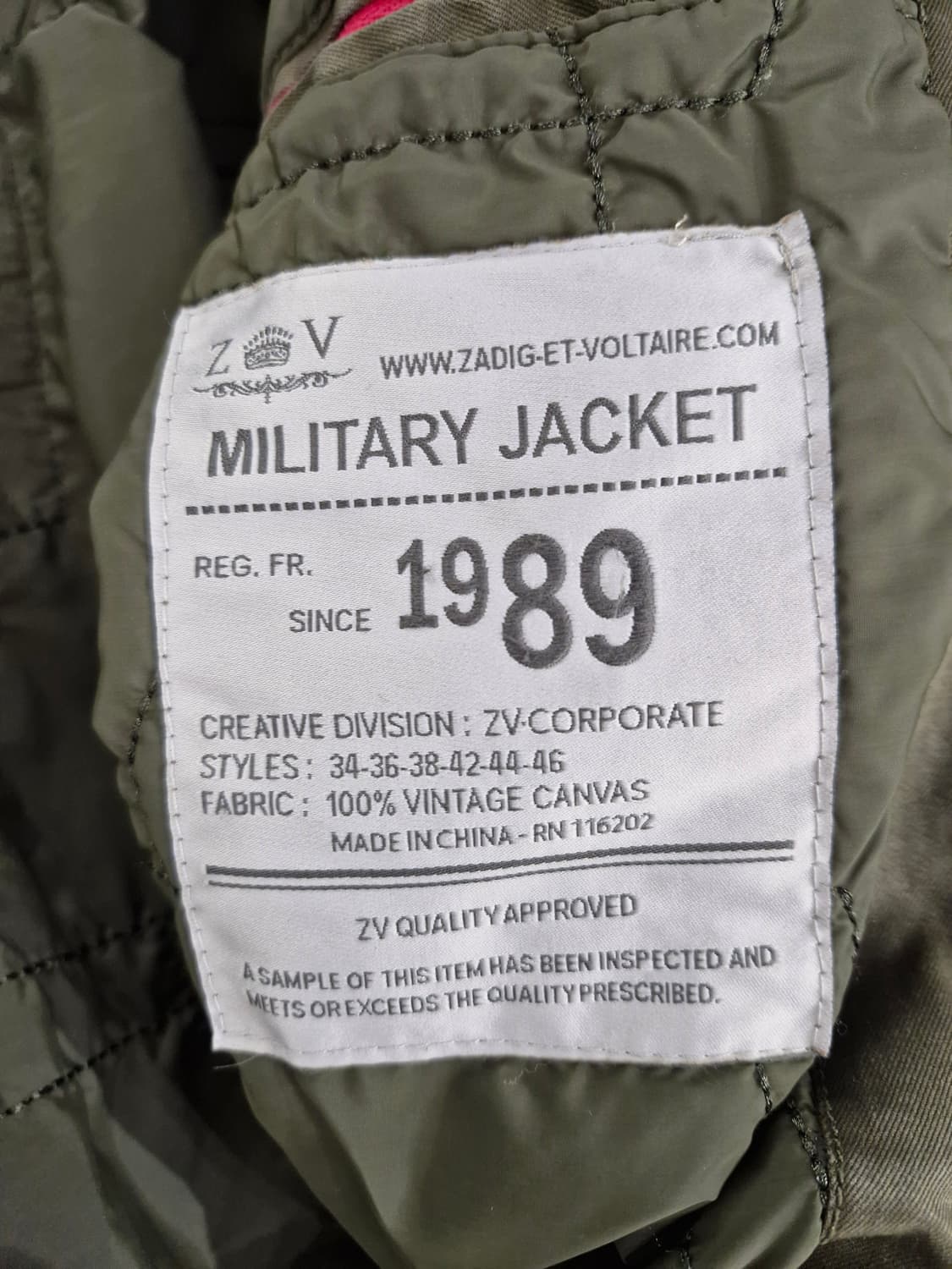 쟈딕앤볼테르 밀리터리 다운 자켓_M 상품이미지8