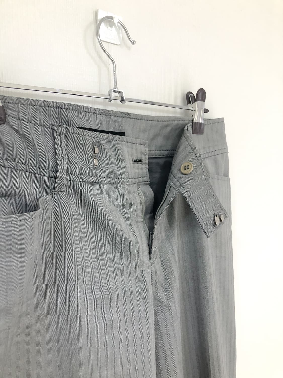 로우라이즈 세미 부츠컷 긱시크 실버 팬츠 상품이미지3