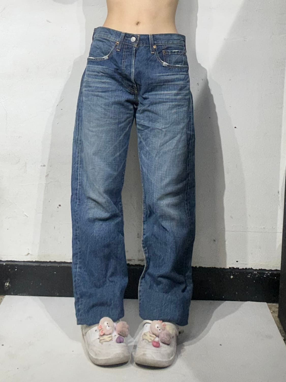 리바이스 501 중청 워싱 데님 청바지 30 상품이미지2