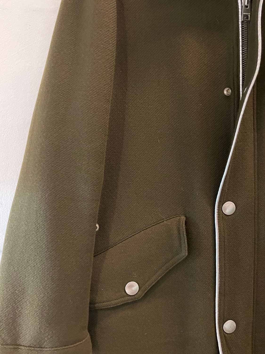 Zadig&Voltaire 실버 스트리밍 울 집업 코트 1 상품이미지3