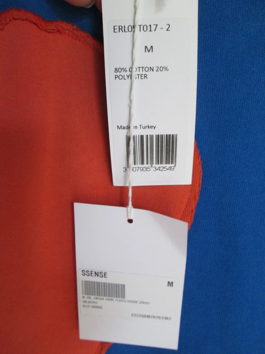 ERL 이알엘 스와이프 플리스 후디 블루 오렌지 상품이미지3