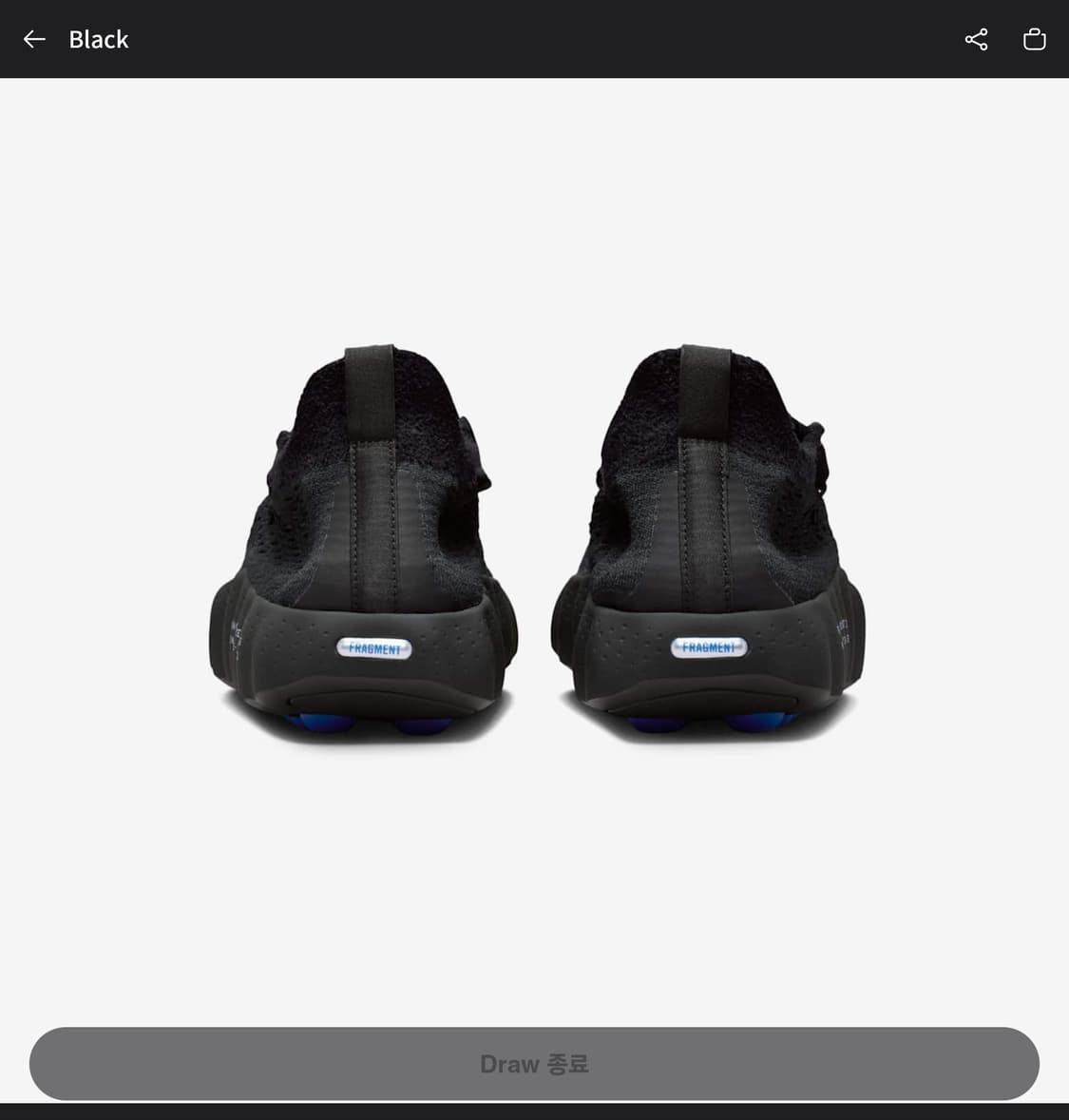 나이키 x 프라그먼트 마인드 002 블랙 285 상품이미지5