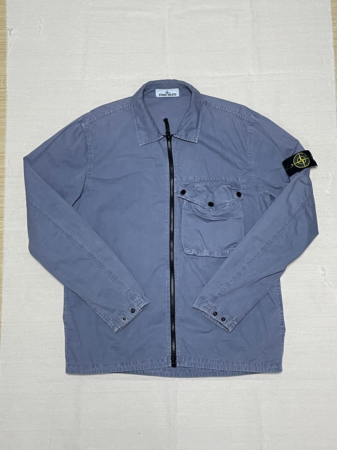 스톤아일랜드 올드이펙트 오버셔츠 자켓 파스텔 블루 [XL] 상품이미지1