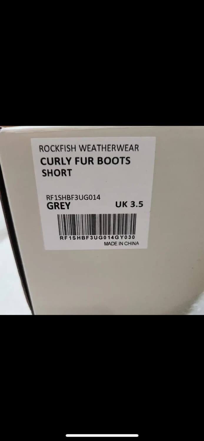 (1회 착용)락피쉬웨더웨어 컬리 퍼 부츠 숏 그레이 230 상품이미지8