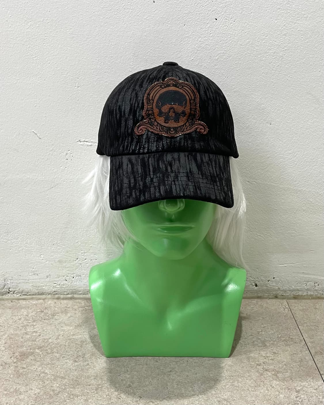 Skull Crack Black Cap Hat 상품이미지2