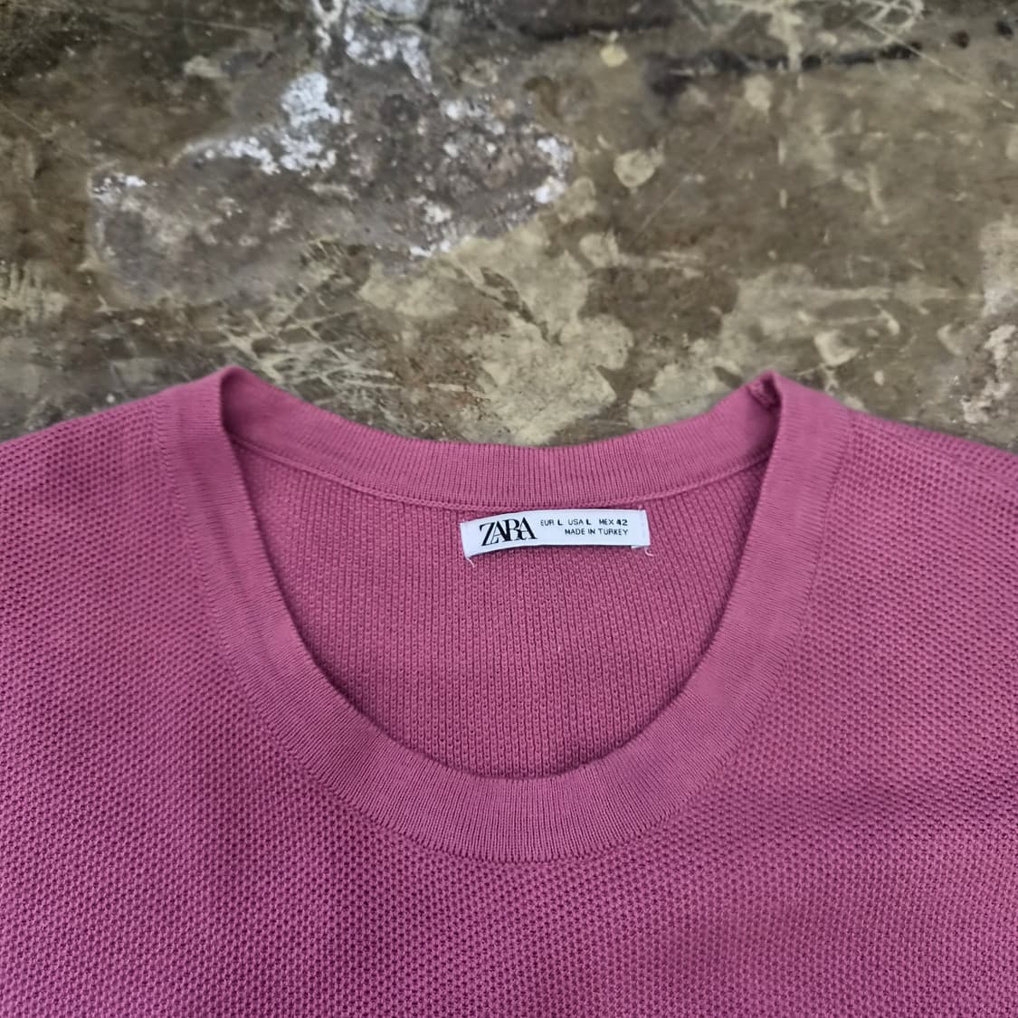 L) ZARA 자라 반팔 니트 티셔츠 상품이미지3