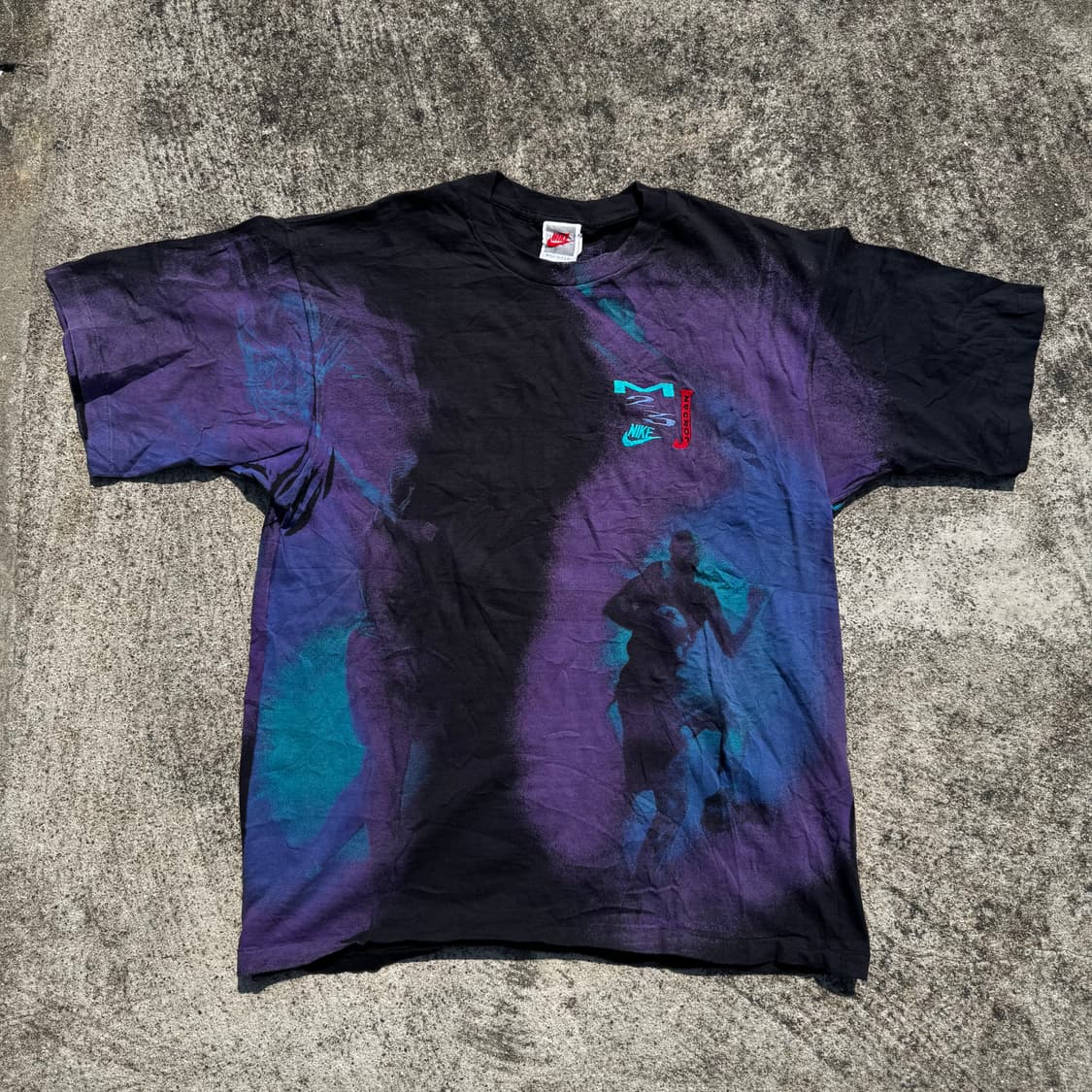 [M] 90s Nike 나이키 마이클조던 올오버 프린팅 티셔츠 상품이미지1