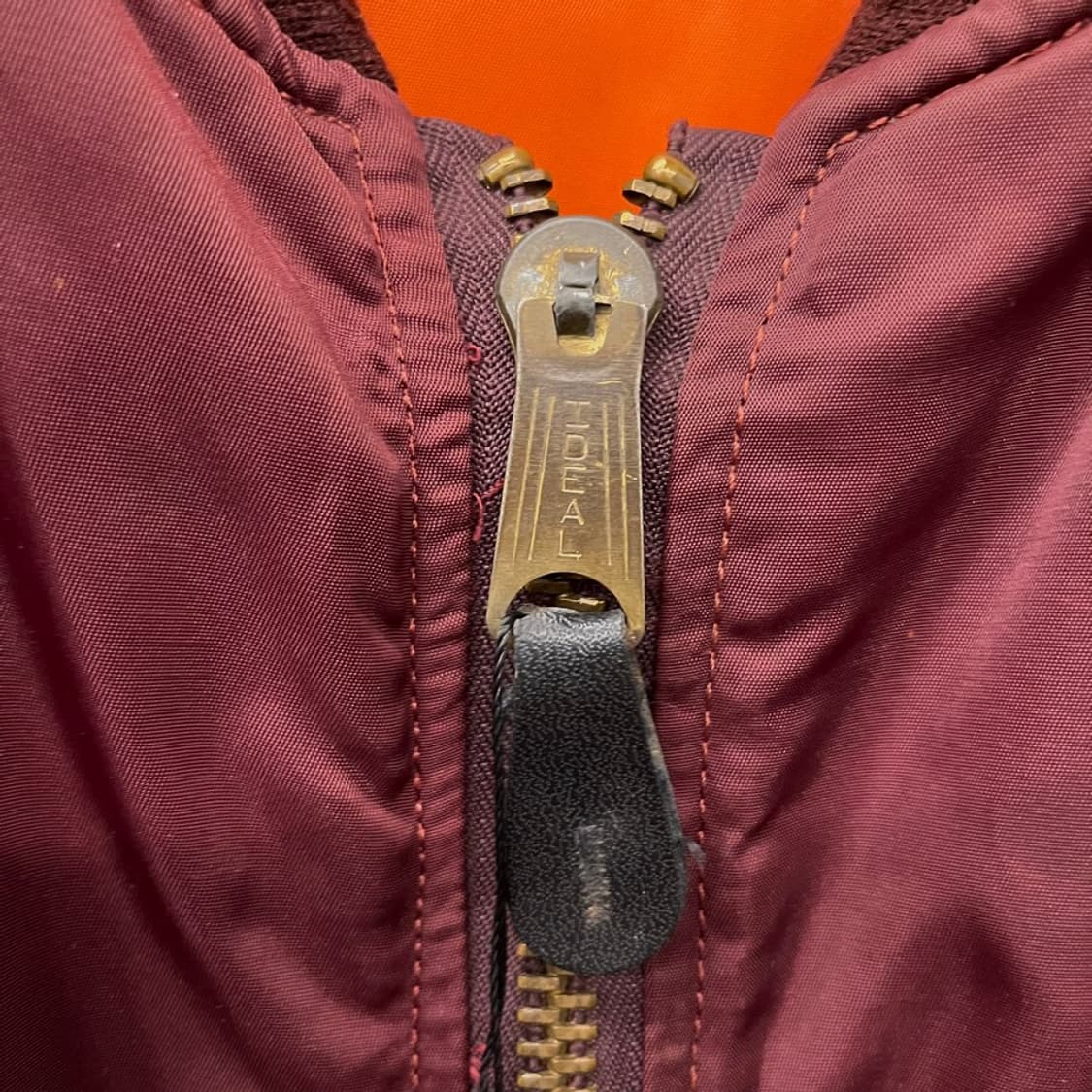 90s USA 빈티지 MA-1 플라이트 자켓 마원 버건디 상품이미지7