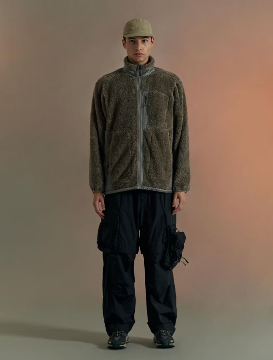 새상품(L)밥캣 하이 로프트 풀집업 후리스 자켓 그레이 상품이미지3