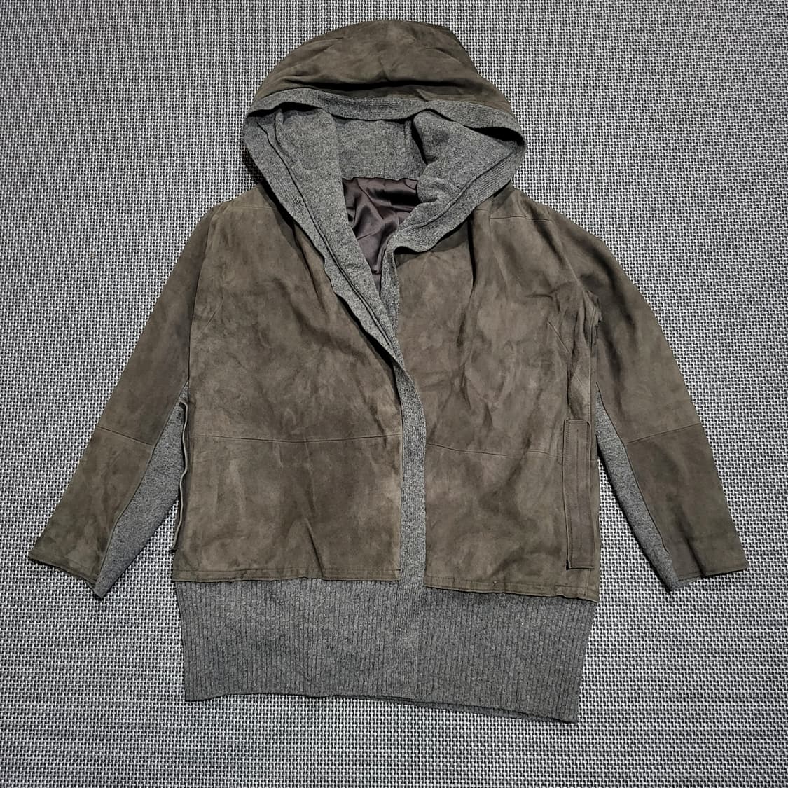 (여성) 이태리 양가죽 니트 후드 재킷 (66) 상품이미지1