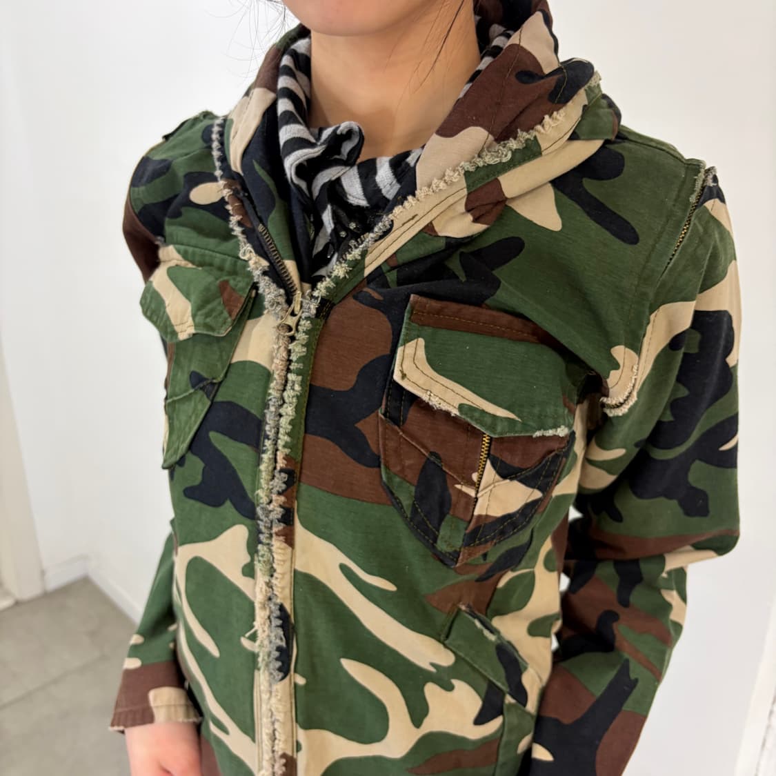 K.U.I 밀리터리 카모 투웨이 자켓 상품이미지2