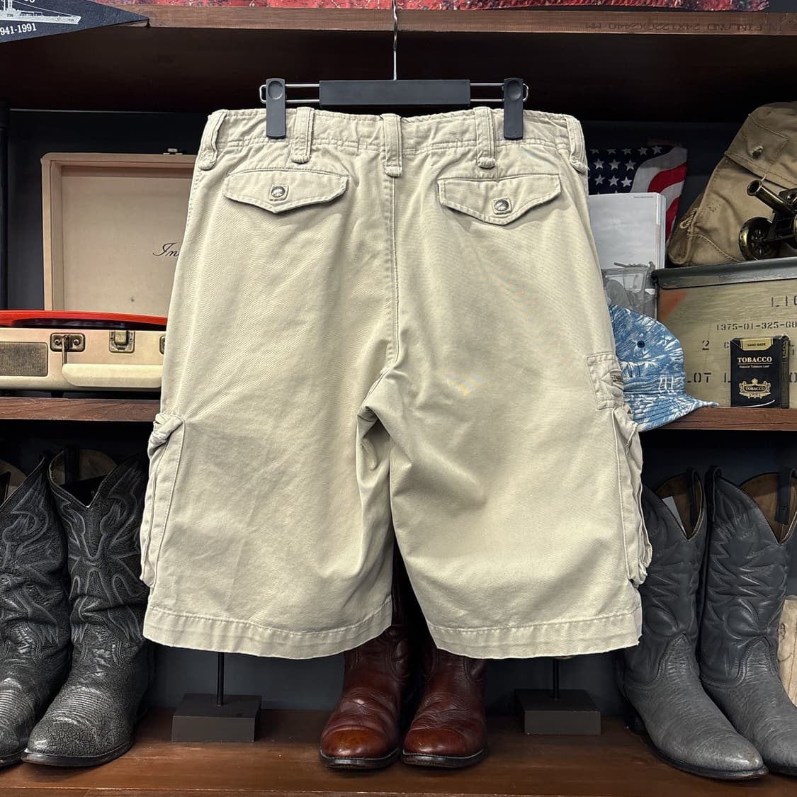 90s 폴로 랄프로렌 밀리터리 베이스 유틸카고 하프팬츠 N1111   상품이미지2