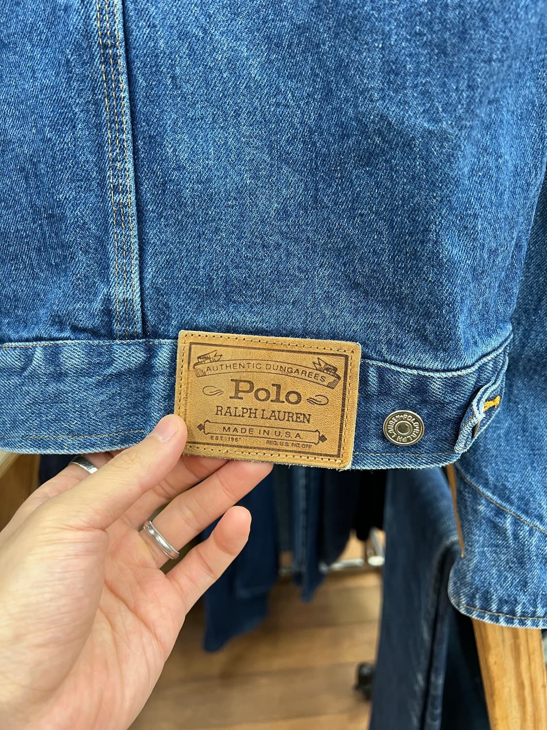 (95)90s 폴로 던가리 데님 트러커 자켓 상품이미지8