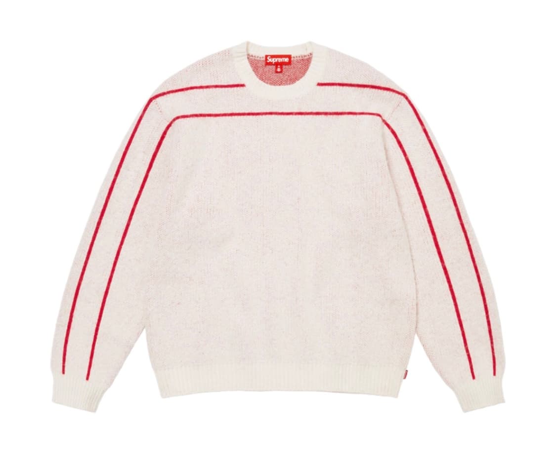 슈프림 백 스트라프 스웨터 화이트 XL 상품이미지1