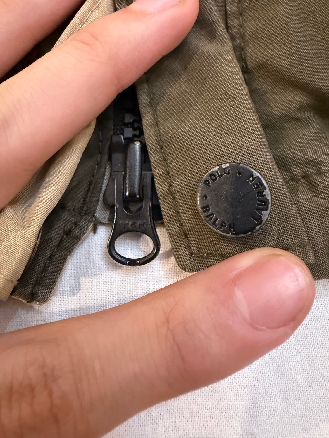 90s 폴로 랄프로렌 플리스 후드 파카 올리브 카키 상품이미지3