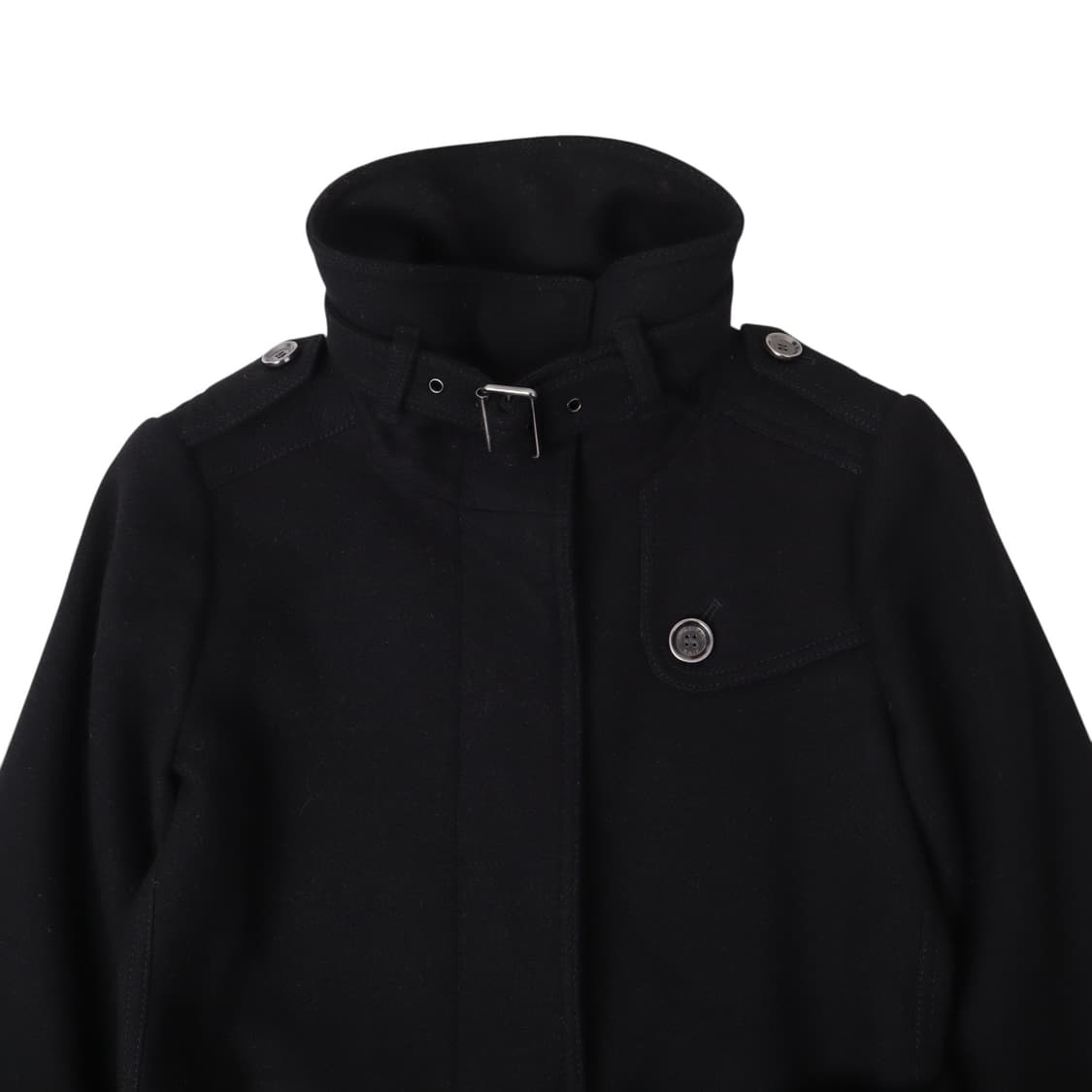 버버리 브릿 울 캐시미어 히든버튼 벨티드 코트 상품이미지2