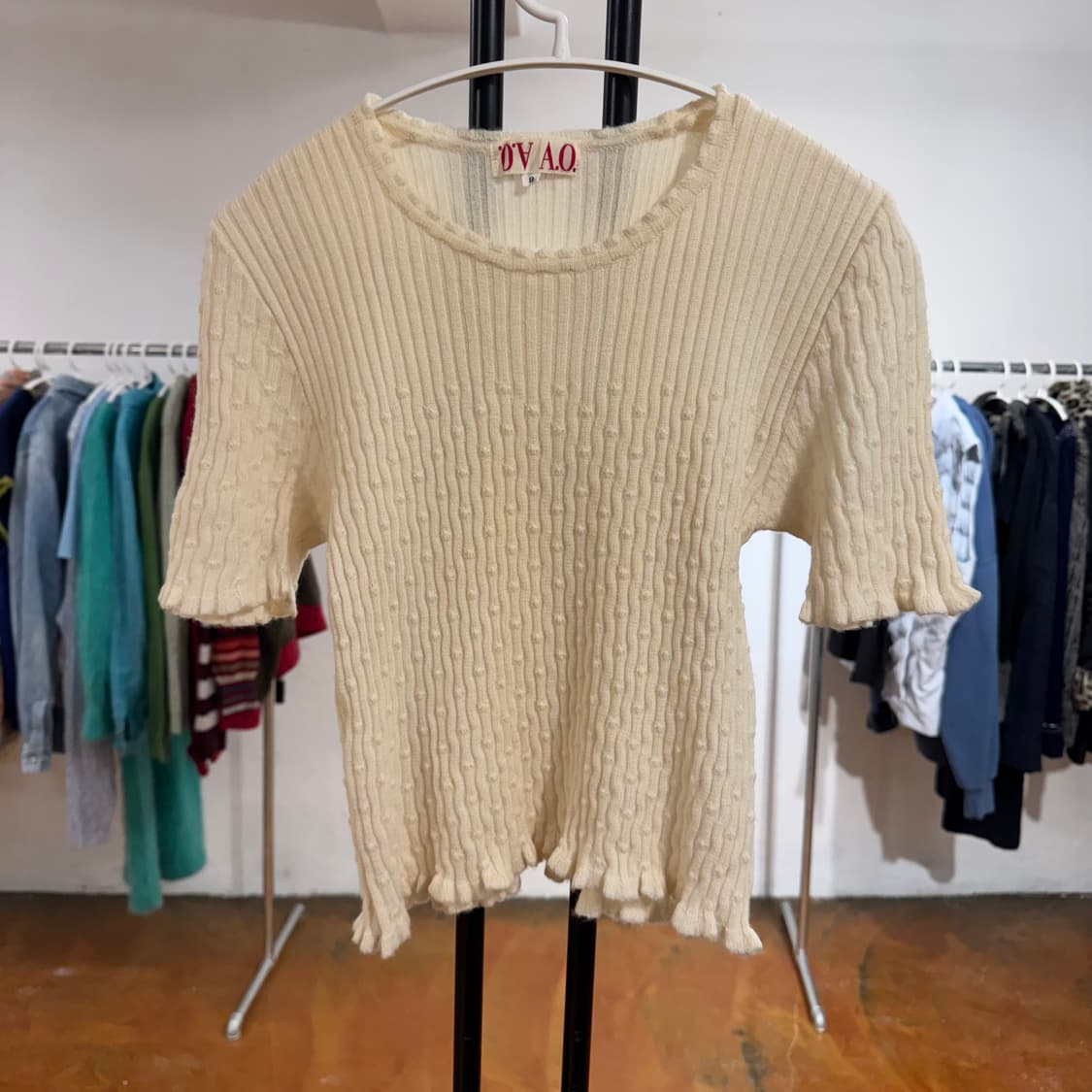 니트 반팔 가디건 세트 (아이보리) 상품이미지9