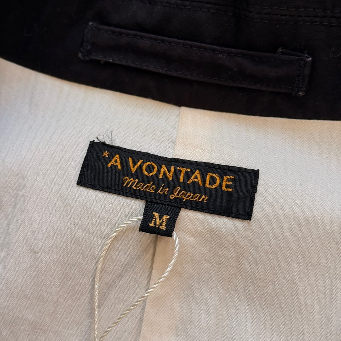 아본타지 블랙 코튼 싱글벤트 코트 MADE IN JAPAN 상품이미지5