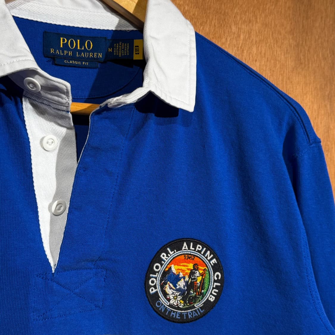 폴로랄프로렌 클래식핏 알파인 로고패치 럭비셔츠 럭비티 M 상품이미지3