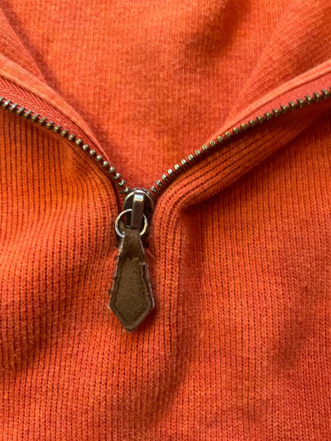 폴로 오렌지 반집업 니트 XL 상품이미지5