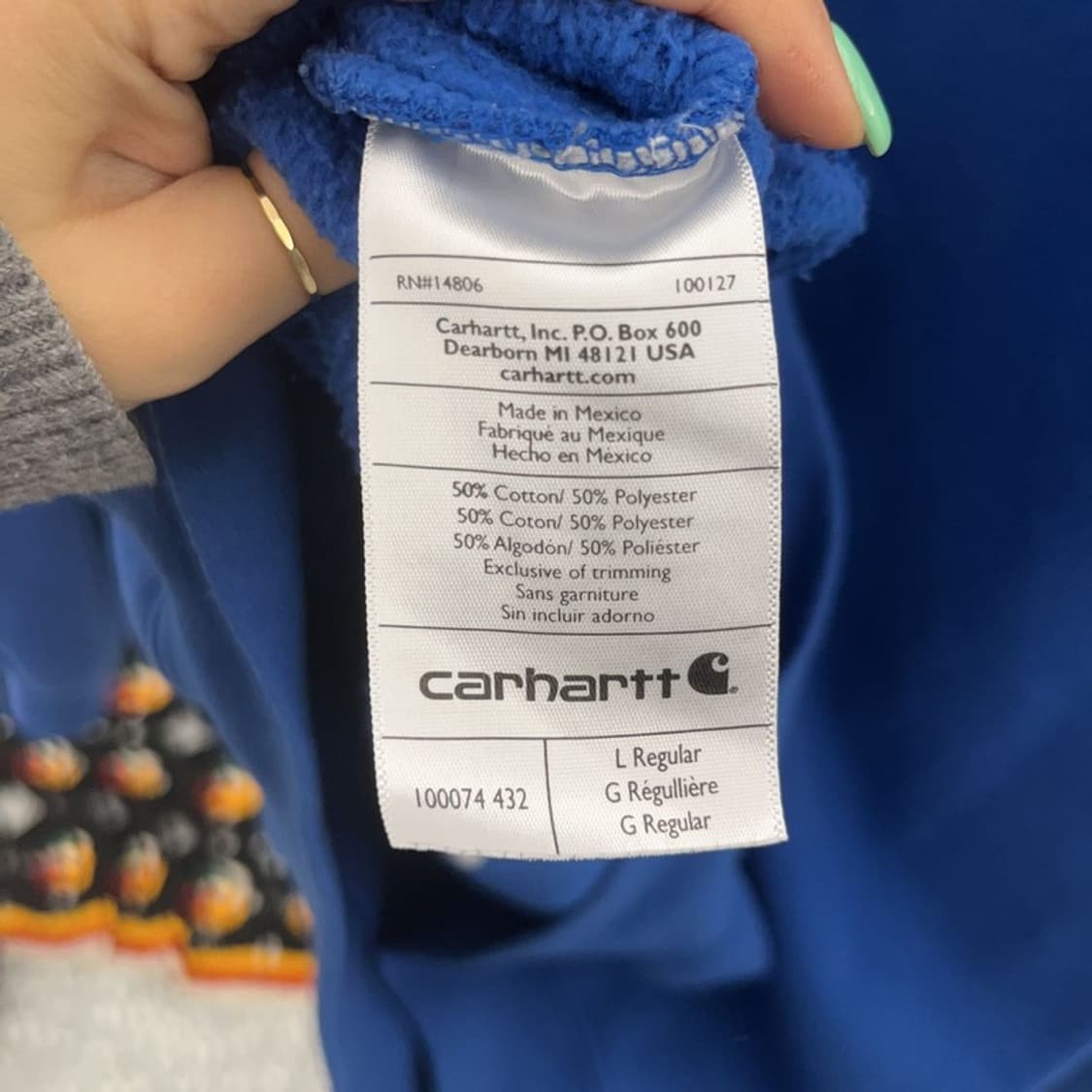 칼하트 스트릿 오버핏 비비드톤 기모 후드티 L C06612 상품이미지6