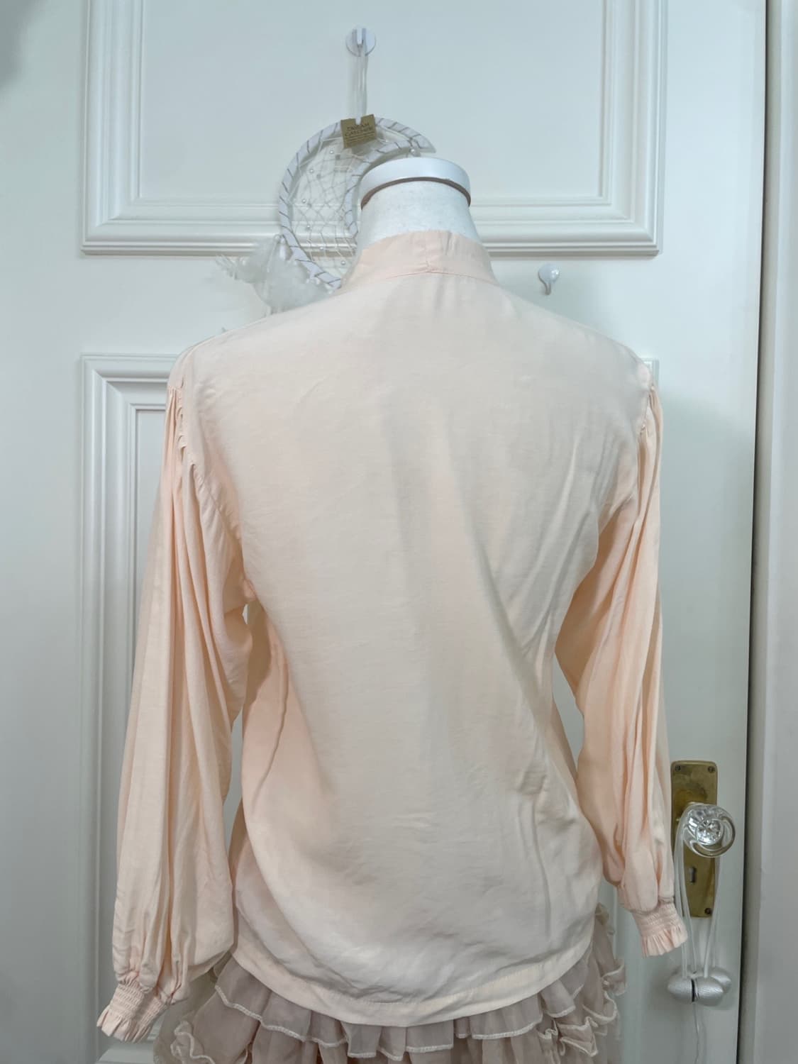 coral bow point spring blouse 상품이미지4