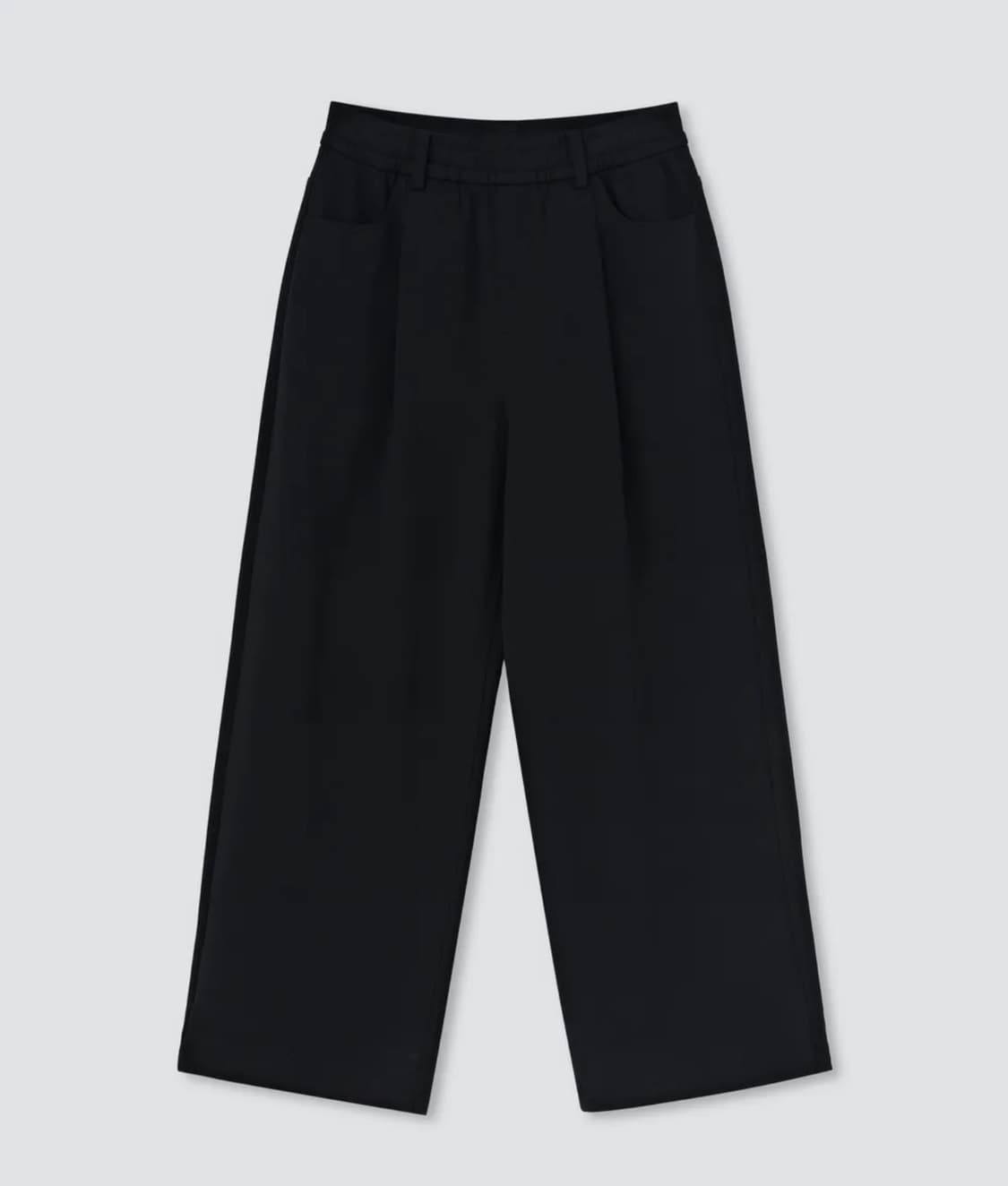 무탠다드 더블 니트 데님 디테일 와이드 스웨트 팬츠 상품이미지3