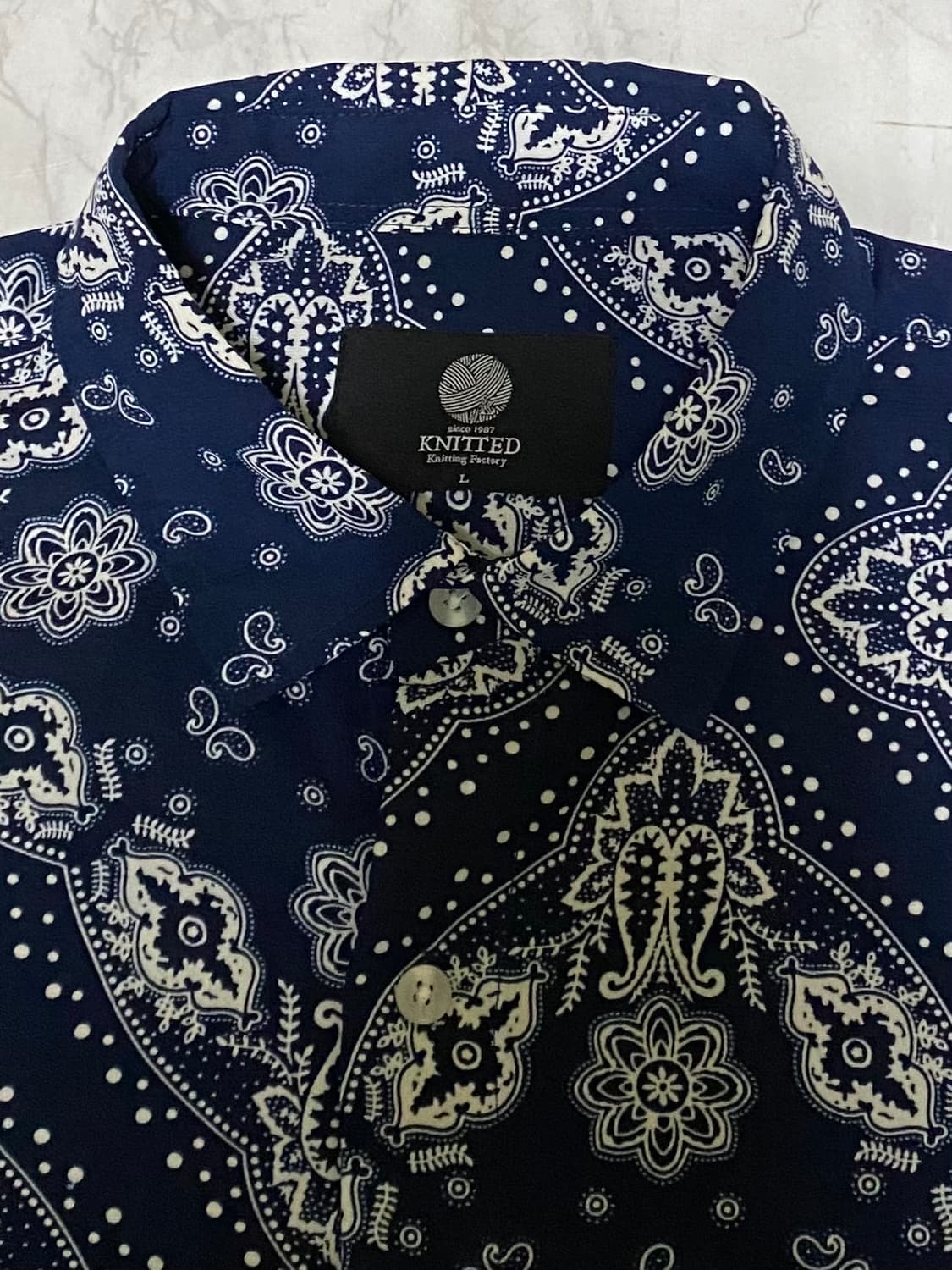 니티드 반다나 페이즐리 긴팔티셔츠 100 ~ 105 상품이미지3