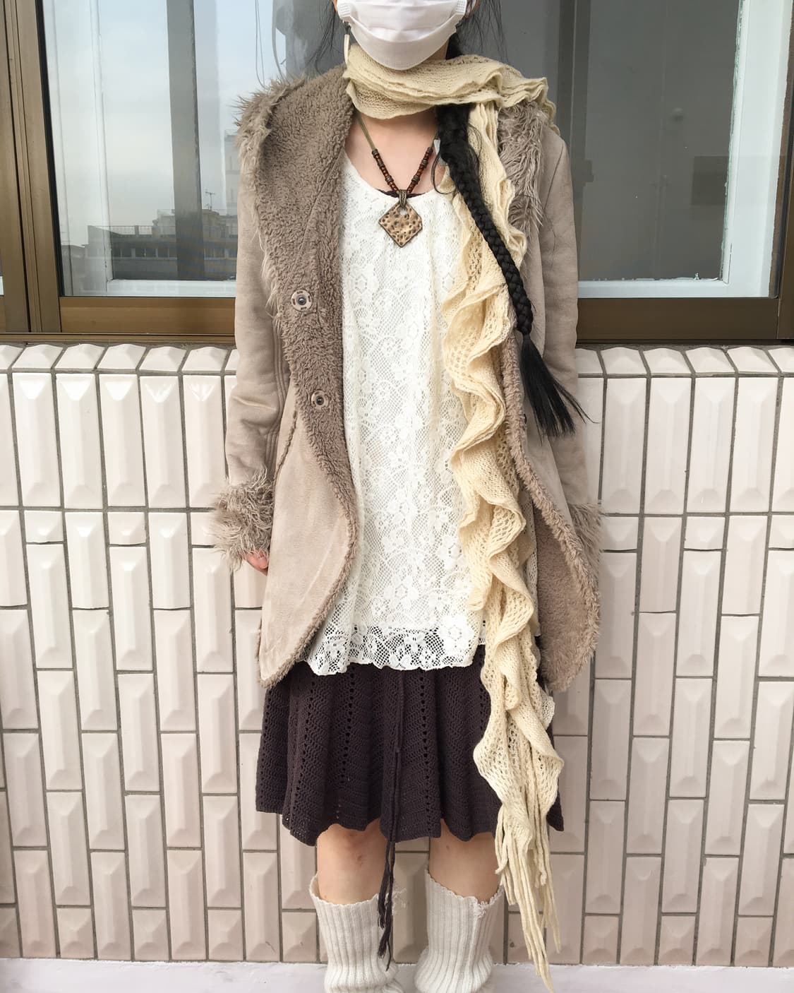 ruffle knit mufflerruffle knit muffler 상품이미지4