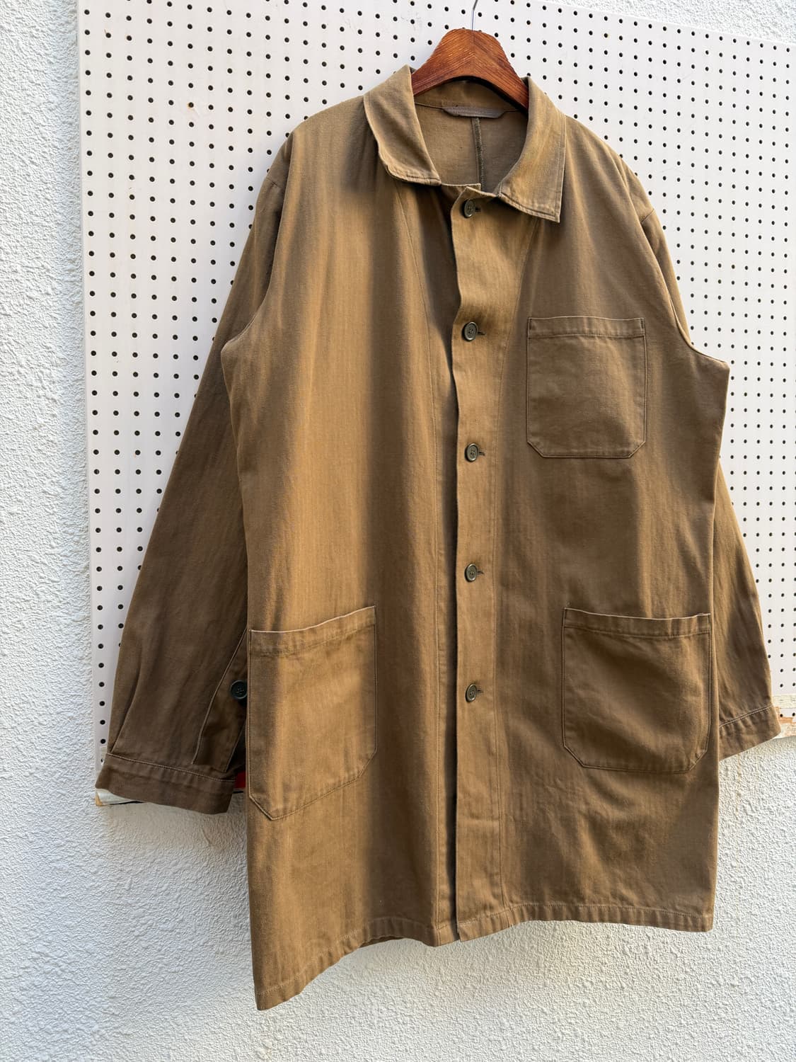 OLD EURO HBT WORK SHOP COAT 헤링본 워크코트 상품이미지5