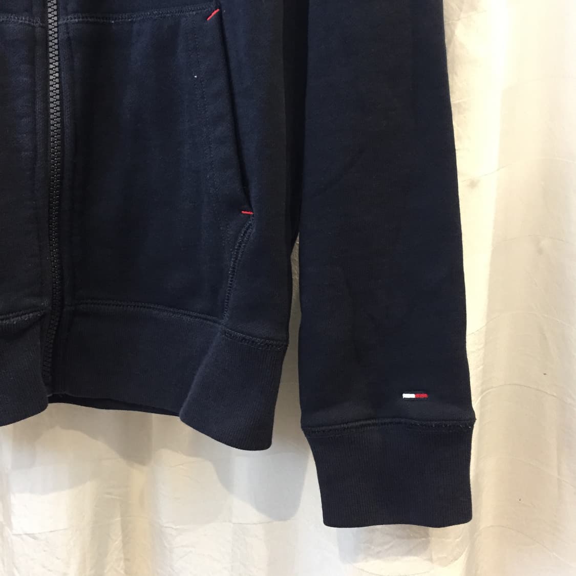 Tommy Hilfiger 타미힐피거 슬림핏 로고 기모 후드집업 상품이미지3