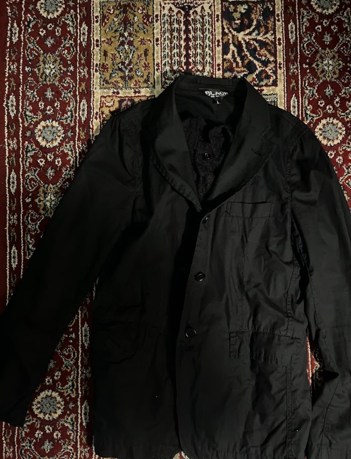 꼼데가르송 블랙 레이스 도킹 자켓 상품이미지3