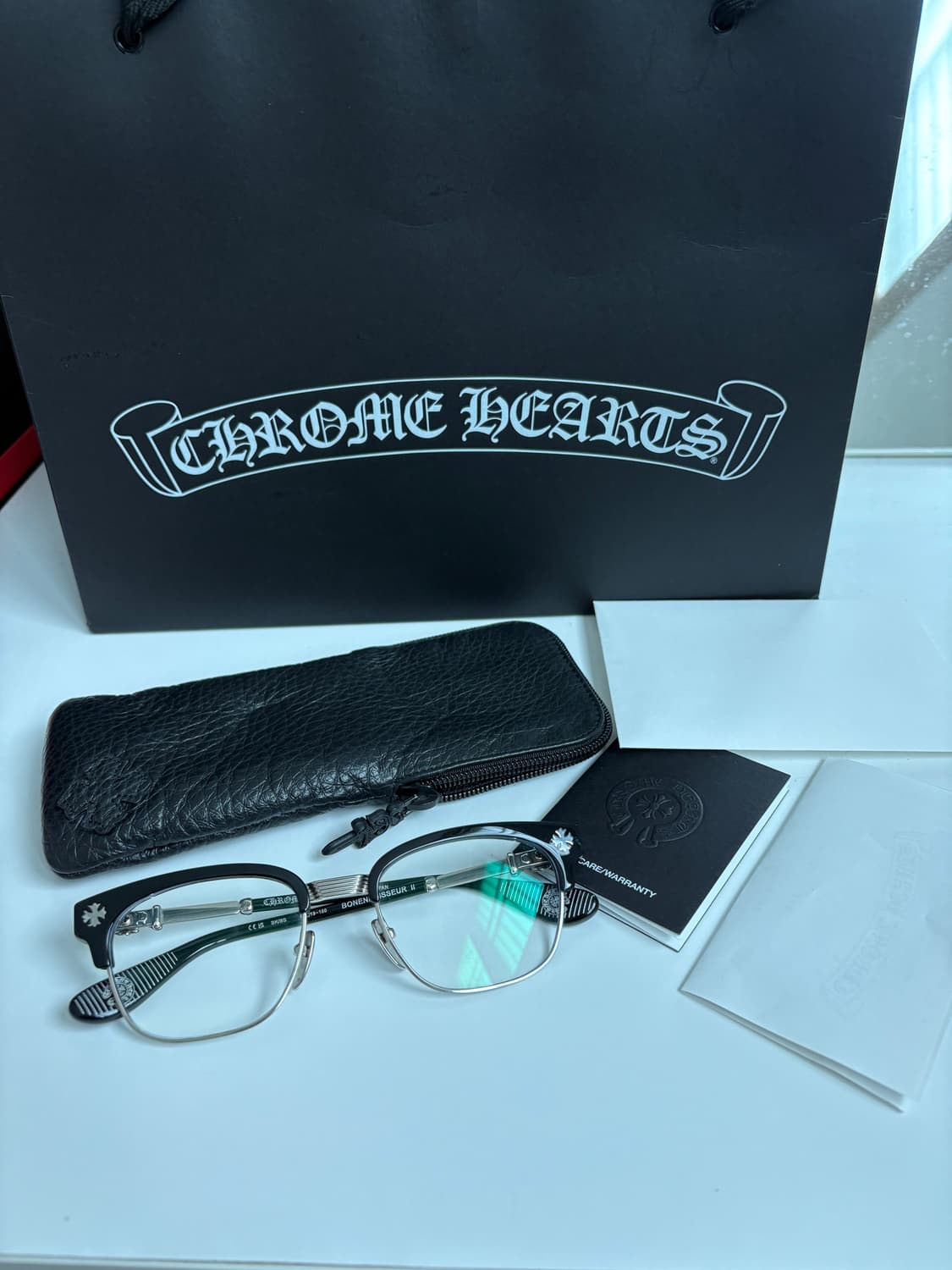 크롬하츠 안경 보넨노이슈어2 블랙 실버 새상품급 판매 상품이미지1