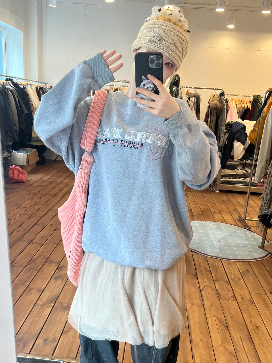 Karl Kani 칼카니 그레이 로고 맨투맨 상품이미지4