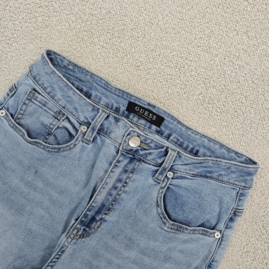 [28] 게스 하이웨스트 청 데님 팬츠 바지 1204JM1 상품이미지2